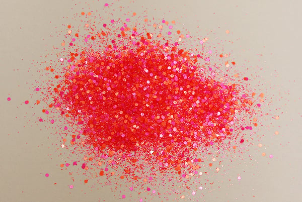 Negleglitter - Bland - Vannmelon - 8ml - Glitter
