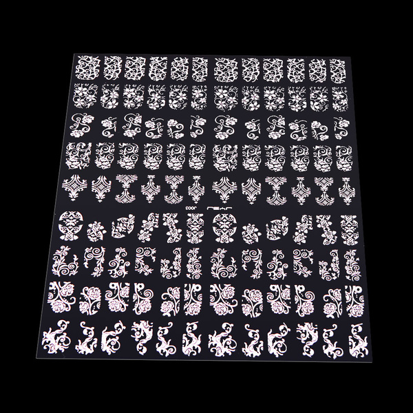 108 klistremerker blomster 3D-negledekorasjoner