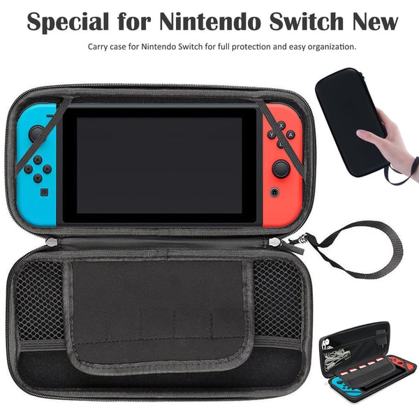 Opbevaringskasse, taske Kompatibel med Nintendo Switch, sort