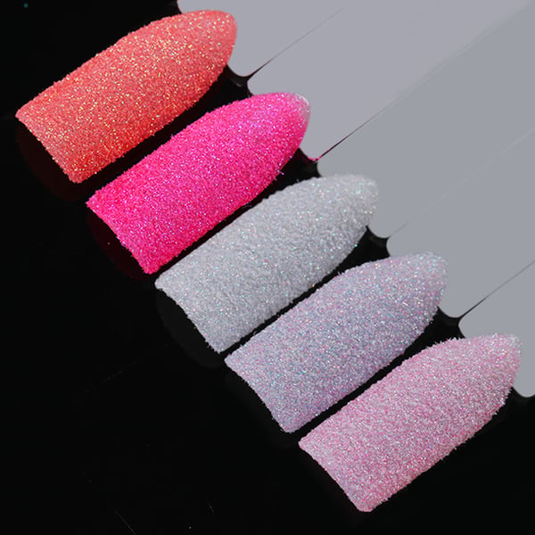 Nail glitter mix - Rosa, lilla, hvit
