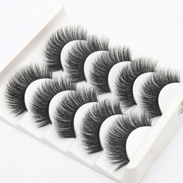 5 par falske øjenvipper - 6D faux mink - G206