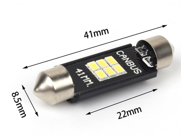 Canbus C5W 41mm 42mm LED 3020SMD 6000K 2 kpl festoon