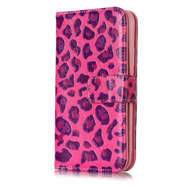 Lompakkokotelo 9 korttipaikalla iPhone XS Maxille - Ruusuleopardi
