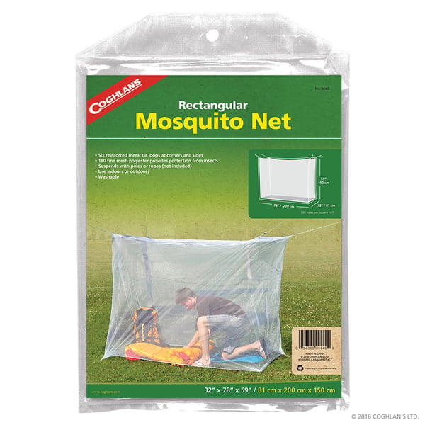 myggnät för säng rektangulärt, COGHLANS MOSQUITO NET SINGLE RECTANGULAR CG9640