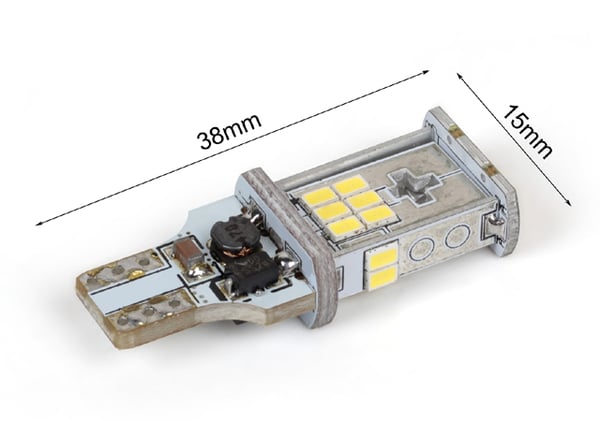 T15 W16W 921 912 906 peruutusvalo LED m 18kpl 3020smd siru 6000K, 2kpl.