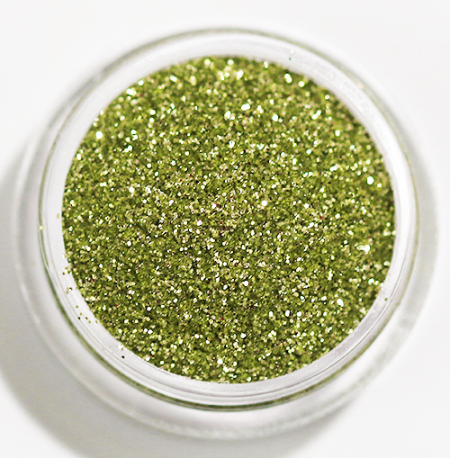 Negleglitter - Finkornet - Lysegrønn - 8ml - Glitter