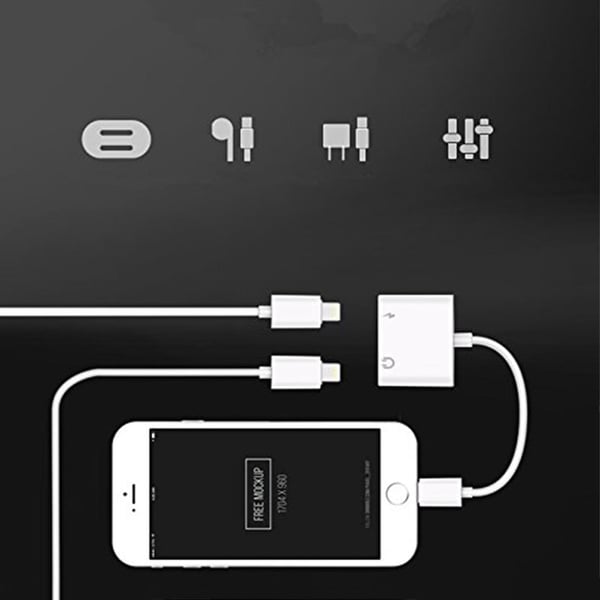 Applen kanssa yhteensopiva jakaja - 2x Lightning