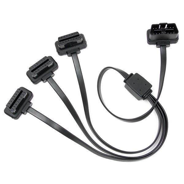 1x3 OBD2 OBDII Splitter forlængerkabel 1x han 3x hun