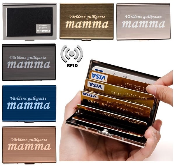 Verdens søteste mamma - Rfid Rustfritt kortholder - morsdag