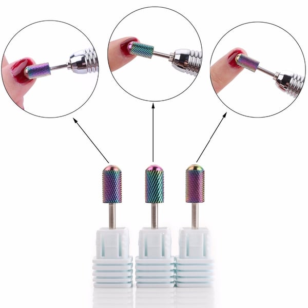 Bits for elektrisk fil - 3 størrelser - Avrundet - Bor