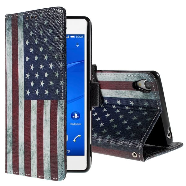 Sony Xperia Z3 Amerikansk Flagg Lommebok - cover