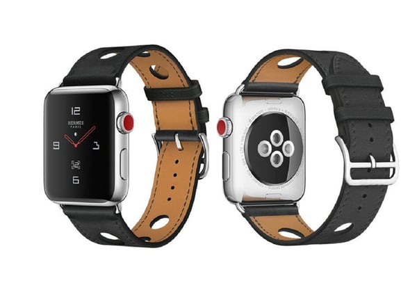 Aitoa nahkaa oleva rannekoru Apple Watch 42mm:lle