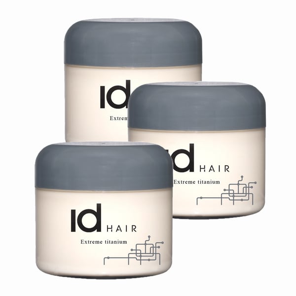 3-pakkaus ID Hair Extreme Titanium Wax 100ml