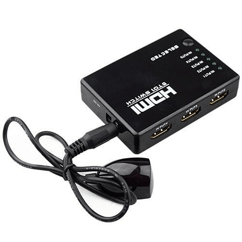 HDMI-Switch med 5 innganger, 1 utgang