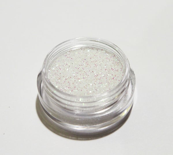 Negleglitter - Finkornet - Hvit regnbue - 8ml - Glitter