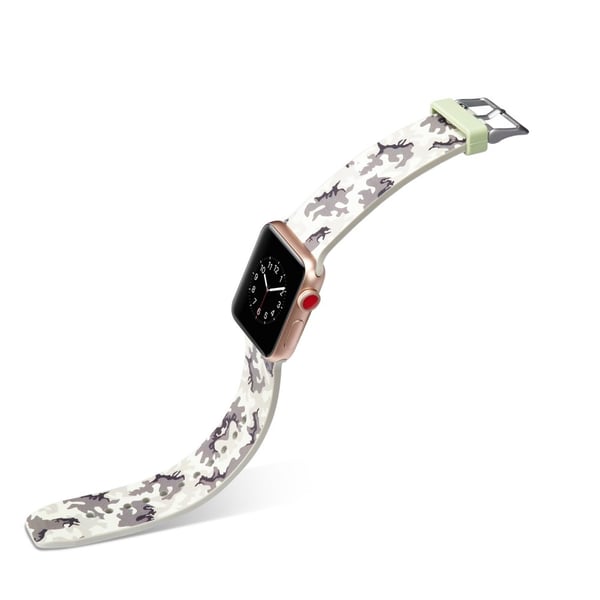 Silikon klokkerem til Apple Watch 4 44mm, 3/2/1 42mm - grå kamuflasje