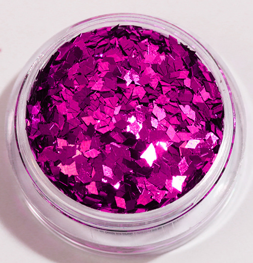 Negleglitter - Rhombus/Diamanter - Lilla - 8ml - Glitter
