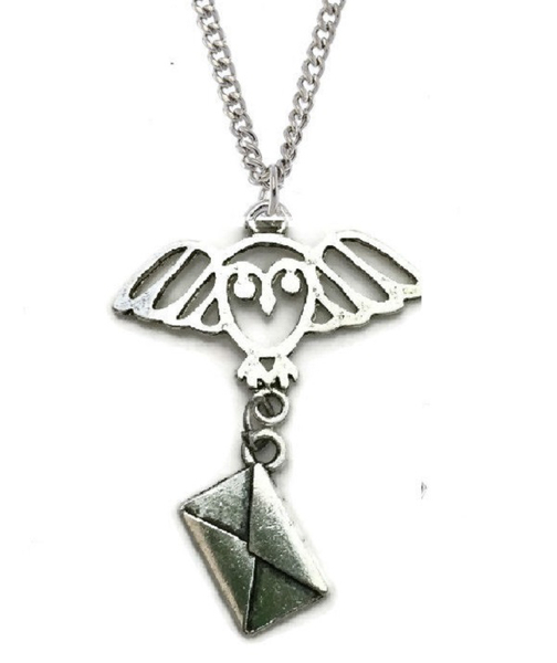Halsband/Choker Harry Potter Uggla Hedwig Brev - Silver