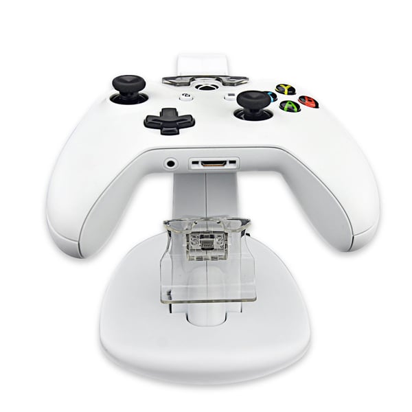 Hvit ladestativ forankringsstasjon for Xbox One S-kontroller
