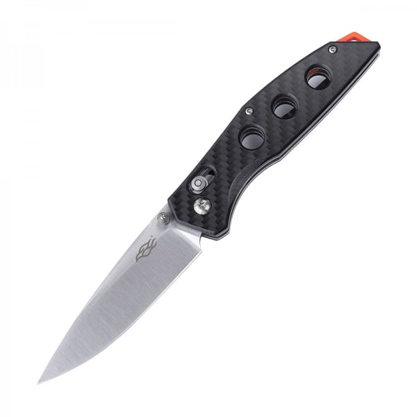 Ganzo FB7621 taittoveitsi 440C-terästä hiilikuitukahvalla ja G-Lock-lukolla – 89 mm 440C drop point -terä, musta hiilikuitukahva