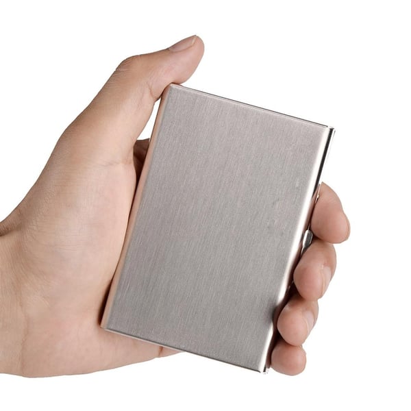 Tyylikäs Eksklusiivinen teräksinen korttikotelo / lompakko - RFID-suojattu Tyylikäs Eksklusiivinen teräksinen korttikotelo / lompakko - RFID-suojattu