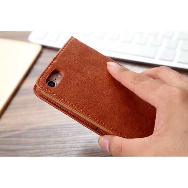 CMAI2 Litchi Lommebok - deksel til iPhone 7/8/SE (2020) - Brun