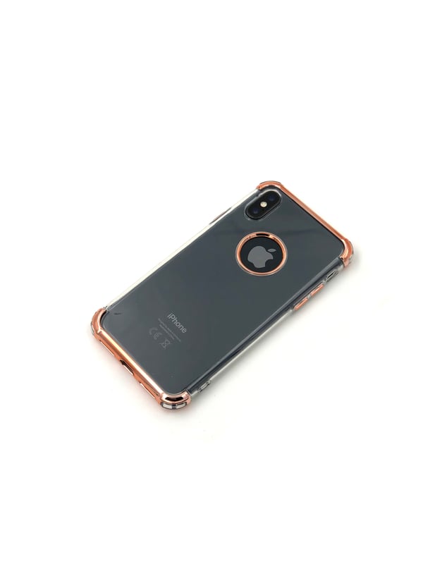 Extra tåligt design silikonskal | färgade kanter iPhone X/XS