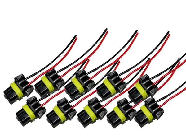 HB3 HB4 H10  xenon led halogen kontakter sockel fattning 10-pack