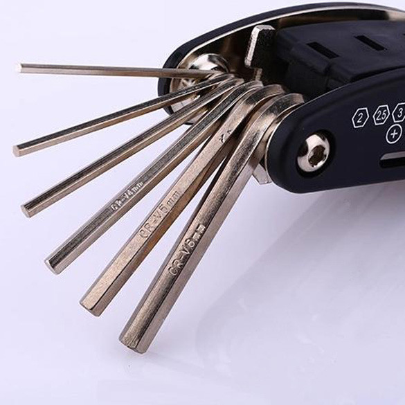 Multifunksjonelt Verktøy / Sykkel Repair Kit - 15 in 1