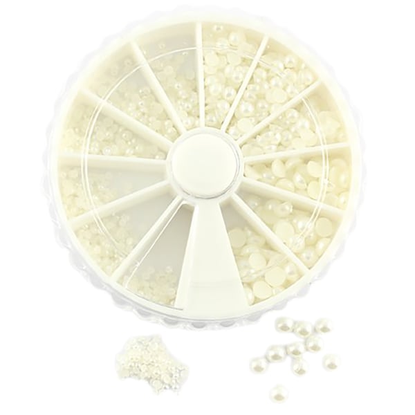 Rhinestone White 4 størrelser