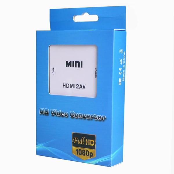 HDMI Adapter til AV - (3x RCA) NTSC / PAL Kompatibel - Hvit
