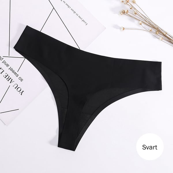 6-pak sømløse thongs - 6 farver