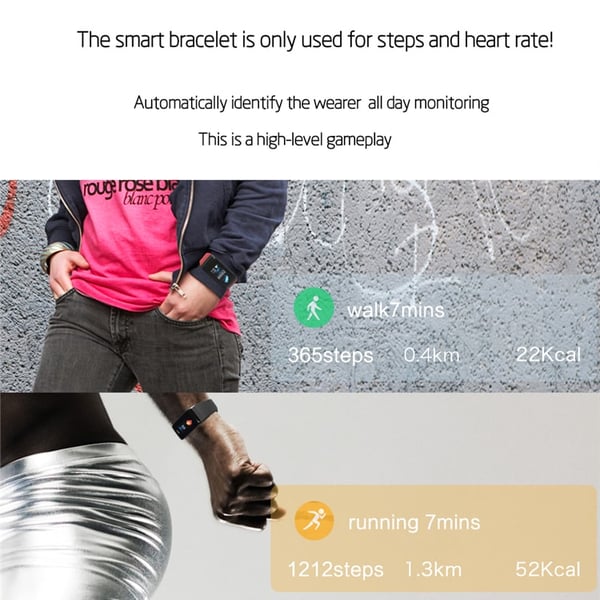 F1 Plus WearFit Aktivitetsarmbånd med Fargedisplay - Blå