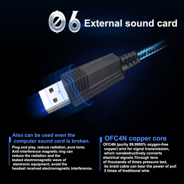 Kotion Each G2200 -pelikuulokkeet 7.1 USB