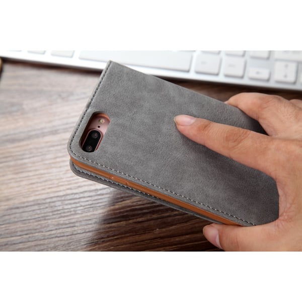 CMAI2 Litchi Lommebok - cover til iPhone 7 Plus - Grå