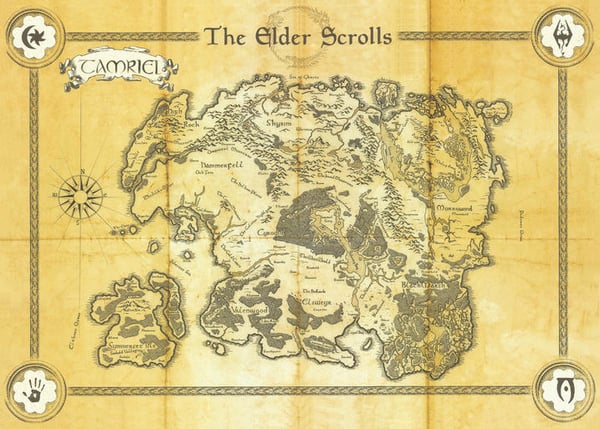 A3-tuloste - The Elder Scrolls - Tamrielin kartta
