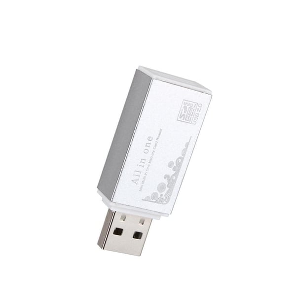 Kompakt USB-Minnekortleser | 4 i 1
