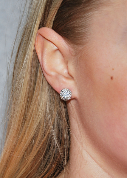 Korvakorut Hopea Sparkling glitter - 10mm