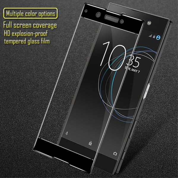 IMAK Heltäckande Härdat Glas Sony Xperia XA1 - Musta