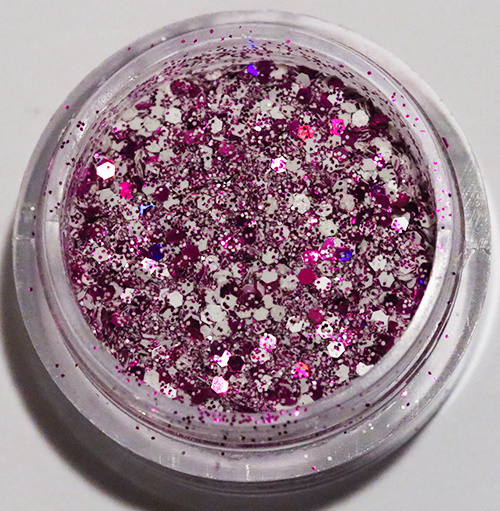 Kynsien glitter - Mix - Valkoinen cerise - 8ml - Glitter