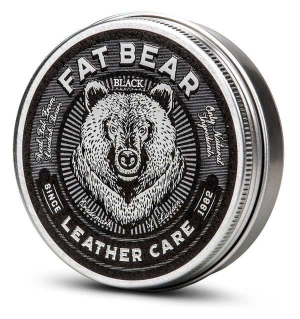 FATBEAR BLACK WAX 100 ml, svart läderwax, vax tillverkat av björnfett