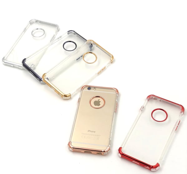 Extra tåligt design silikonskal | färgade kanter iPhone 6/6S