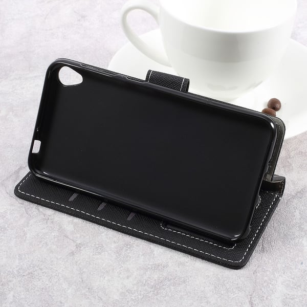 Cross Texture Wallet Case til Asus Zenfone Live ZB501KL