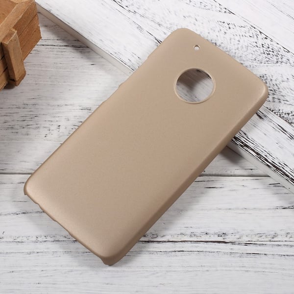 Lenovo Moto G5 Plus, Deksel Plastskall Gummiert - Gull