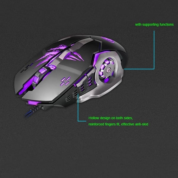 Apedra iMICE A8 Høj Præcision Gamingmus USB 6 knapper 3200 DPI