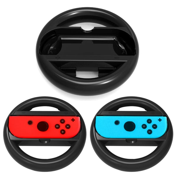 Musta Joy-Con-pyörä 2kpl Yhteensopiva kanssa Nintendo Switchille