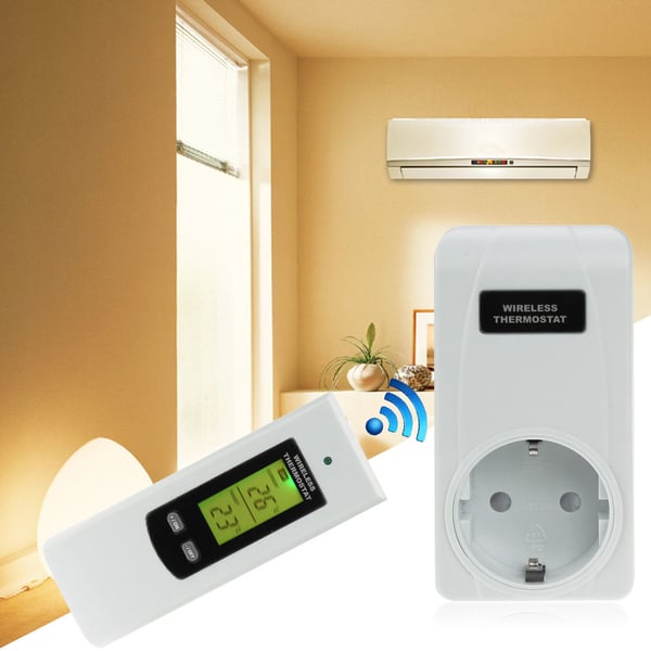 Trådløs termostat RF 433MHz frost- og temperaturregulering 3KW