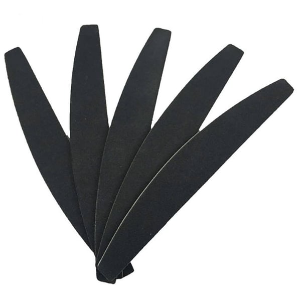 3-pakning Half moon black - 100/180 - Neglefil