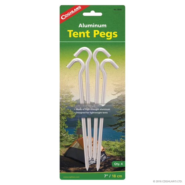 tältpinnar aluminium, COGHLANS ULTRALIGHT TENT PEGS 4-PACK, CG8046