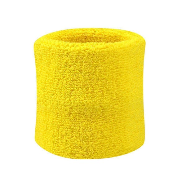 Svettband - Vristband - Korta [8cm] - Dubbelpack - Gul